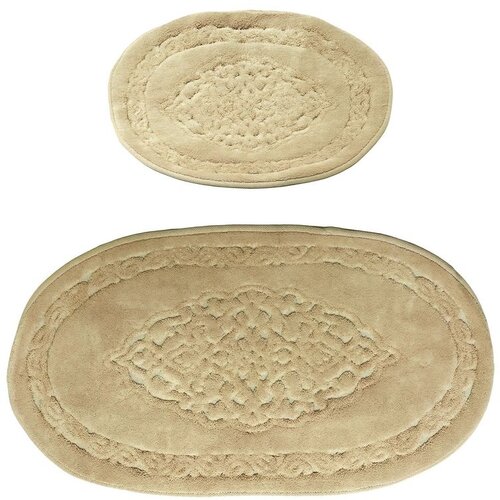  Cottonkt 000066 Cream Bathmat Set (2 Pieces) Cene