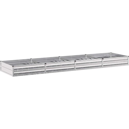  Povi&amp;scaron;eni vrtni krevet Srebrna 320 x 80 x 24 cm cinkani Slike