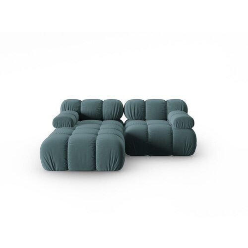Micadoni Home modrozelena žametna sedežna garnitura 191 cm bellis &amp;ndash; Slike