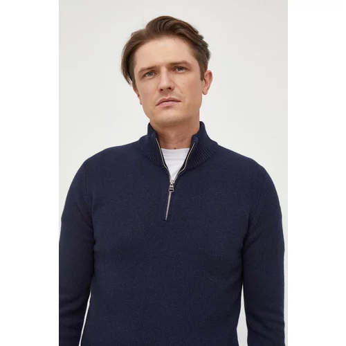 Colmar Vuneni pulover za muškarce, boja: tamno plava, lagani, s poludolčevitom