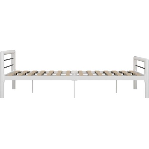  Okvir za krevet bijelo-crni metalni 160 x 200 cm Slike