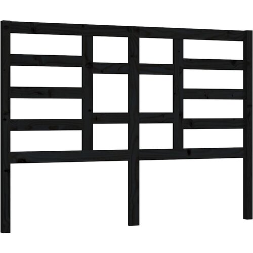Maison Chic posteljno vzglavje - vzglavna omarica - nočna omarica črno 146x4x104 cm trdna borovina, (21705801) Slike