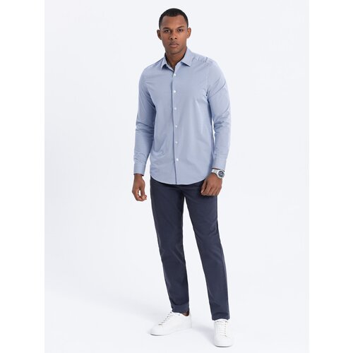 Ombre Men's tailored chino pants - dark blue Cijene