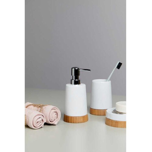Wenko Bel keramičen komplet pripomočkov za kopalnico Bamboo &amp;ndash; Slike