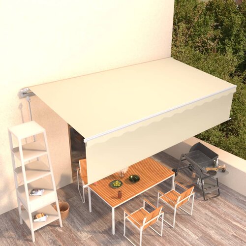 vidaXL Automatska tenda na uvlačenje s roletom 6 x 3 m krem Cijene