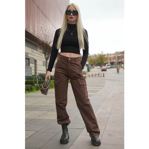 Madmext Pants - Brown - Relaxed
