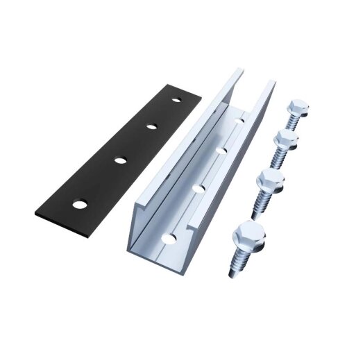 Antai Konstrukcije za SE za trapezni lim, mini rail, 150mm, set za 6 panela, frameless klampe Cene