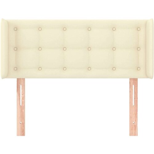  Uzglavlje s u&amp;scaron;ima krem 83x16x78/88 cm od od umjetne kože Slike