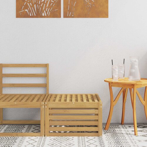 Vanjski otoman Čvrsto drvo akacije Bijela 59 x 59 x 37 cm Slike