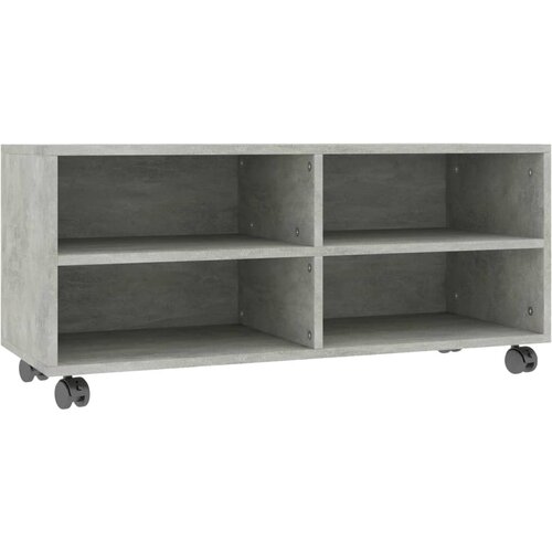 Maison Chic TV omarica - TV stojalo - Televizijska omarica s kolesci betonsko siva 90x35x35 cm iverna plo&amp;scaron;ča, (21700752) Slike