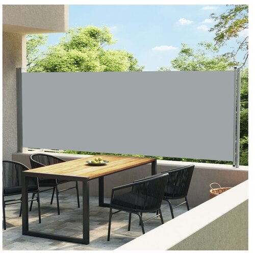  Uvlačiva bočna tenda za terasu 600 x 160 cm siva Slike