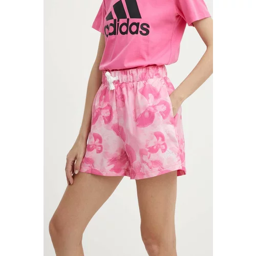 Adidas Kratke hlače ženske, roza barva, IS4253