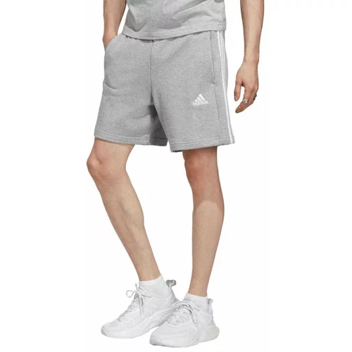 Adidas Bombažne kratke hlače moški, siva barva