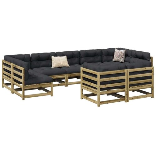  9-dijelni set vrtnih sofa s jastucima od impregnirane borovine Cijene