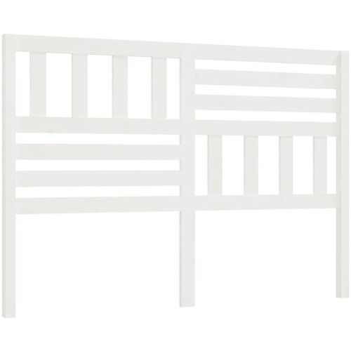  Uzglavlje za krevet bijelo 166 x 4 x 100 cm od masivne borovine Slike