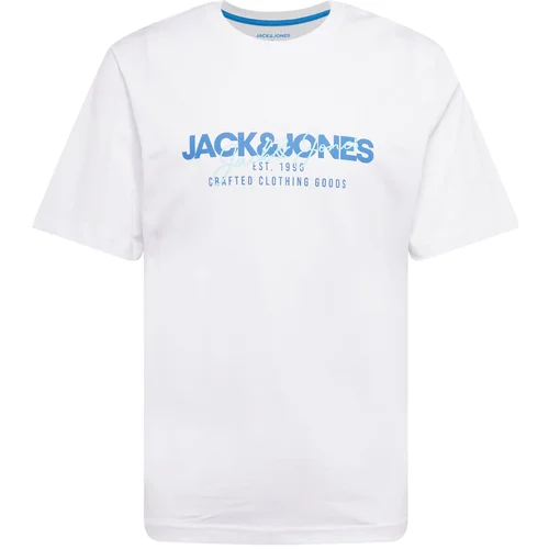 Jack & Jones Majica 'JJALVIS' plava / svijetloplava / bijela