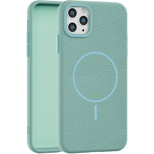  leather grip magsafe maska za iphone 11 pro - tirkizna Cene