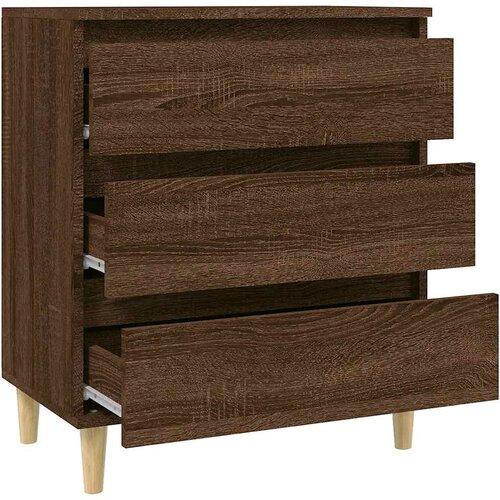  Komoda boja smeđeg hrasta 60 x 35 x 70 cm konstruirano drvo Slike
