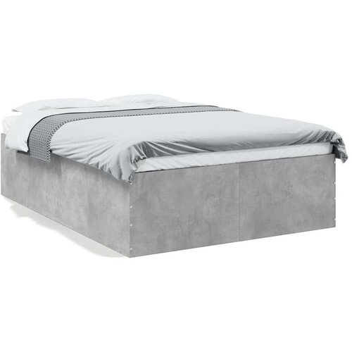  Okvir kreveta boja betona 135 x 190 cm od konstruiranog drva Cijene