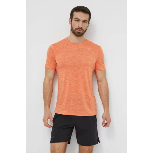 Mizuno Majica kratkih rukava za trčanje Impulse boja: narančasta, melanž