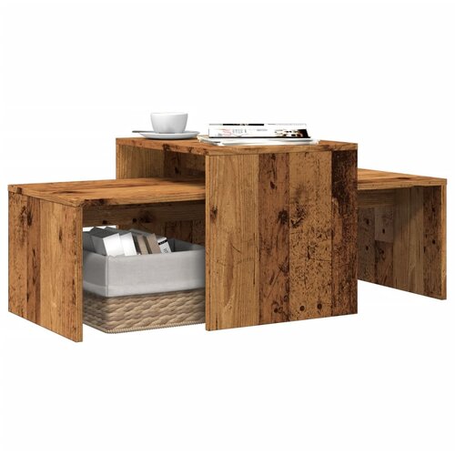  Stolić za kavu boja starog drva 100x48x40 cm konstruirano drvo Cene