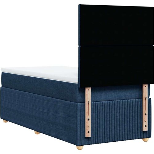 vidaXL Box spring postelja z vzmetnico modra 90x190 cm blago, (21291603) Cene