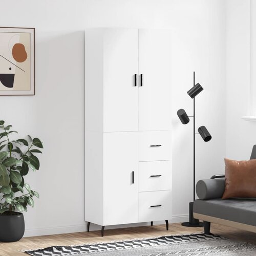  Visoka komoda bijela 69,5x34x180 cm konstruirano drvo Cijene
