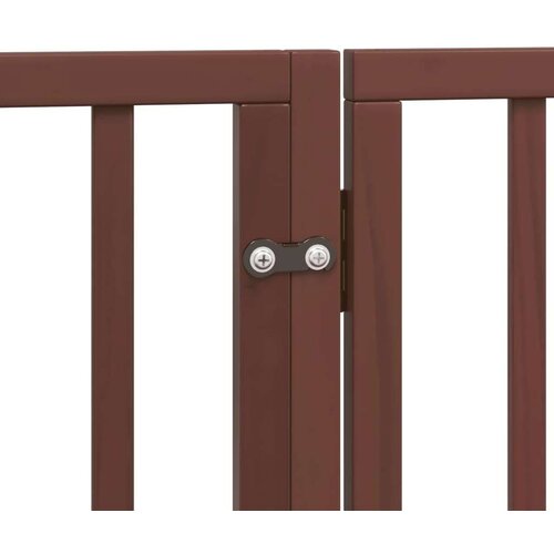 vidaXL Ograda za pse z vrati zložljiva 9 panelov rjava 450 cm les Cene