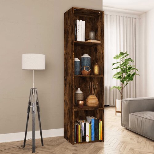 The Living Store Knjižna/TV omarica dimljeni hrast 36x30x143 cm inženirski les - Knjižna Omara, (21431546) Slike