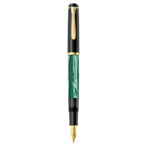 Pelikan nalivno pero M200, marmorirano zelen, F konica, v darilni škatli