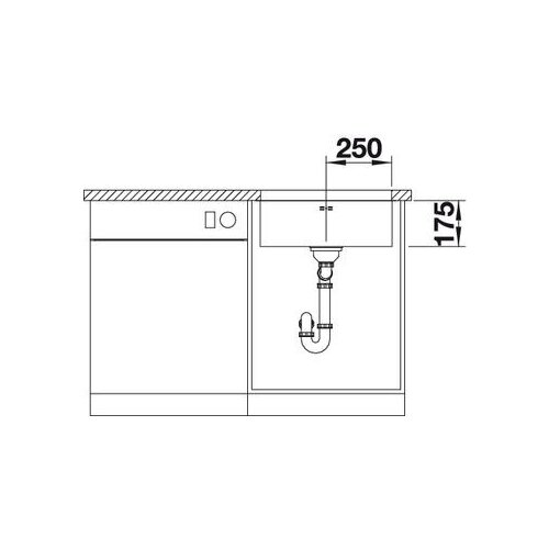 Blanco podgradna sudopera supra 500-U 500x400/17.5 mm Slike