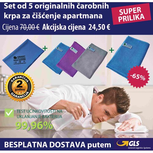  Set originalnih čarobnih krp za či&scaron;čenje apartmajev BREZPLAČNA DOSTAVA Cene