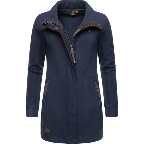 Ragwear Flis jakna 'Letrice' mornarsko plava / smeđa