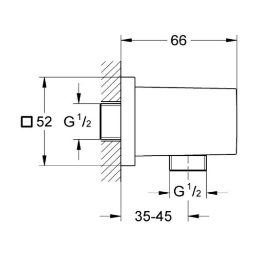 Grohe Euphoria Cube zidni priključak za tu&amp;scaron; 27704000 Slike