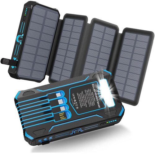  Solarni Power Bank 905-IE 20000 mAh sa LED lampom plavi Cene