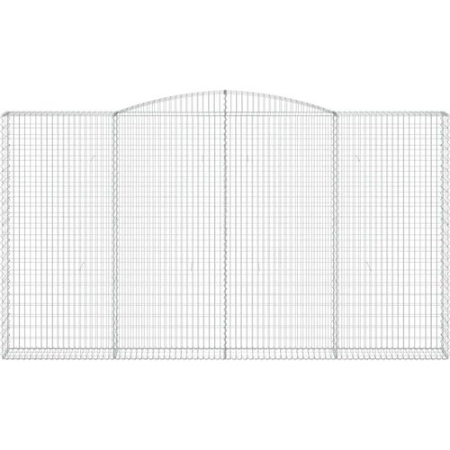  Lučne gabionske ko&amp;scaron;are 3 kom 400x30x220/240cm pocinčano željezo Slike