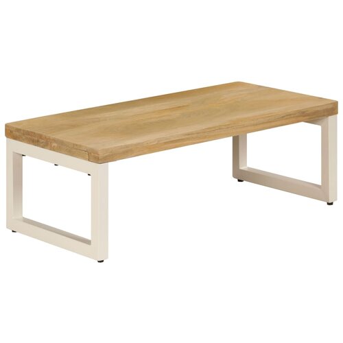  Stolić za kavu 100 x 50 x 35 cm od masivnog drva manga i čelika Slike