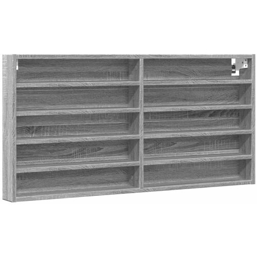 vidaXL Vitrina siva sonoma 100x8,5x50 cm inženirski les, (21413427) Cene