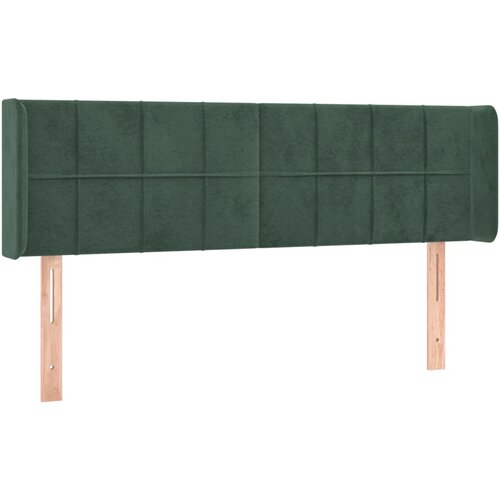 Maison Chic posteljno vzglavje - vzglavna omarica - nočna omarica z u&scaron;esi temno zeleno 147x16x78/88 cm žamet, (21712067) Cene