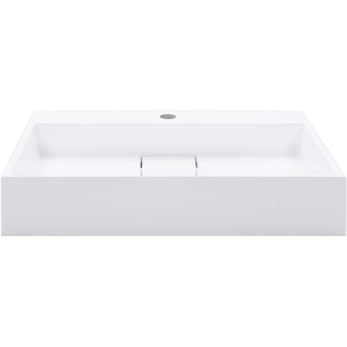  Umivaonik od lijevanih minerala/mramora 60 x 38 x 11 cm bijeli Slike