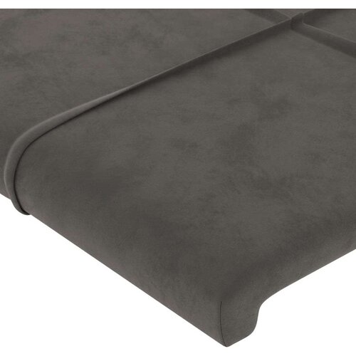  Uzglavlje tamnosivo 203 x 16 x 118/128 cm bar&amp;scaron;unasto Slike