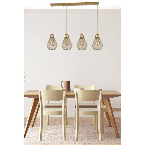 Opviq armut 4 Lü Sıralı eskitme Sarkıt gold chandelier Slike
