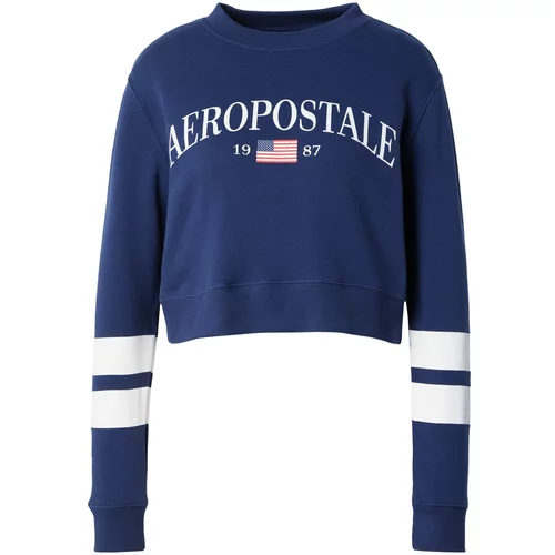 AÉROPOSTALE Sweater majica 'USA' mornarsko plava / svijetlo crvena / bijela