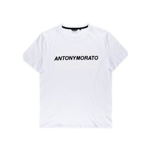 Antony Morato Majice s kratkimi rokavi Tshirt Męski Super Slim Fit White Bela Cene