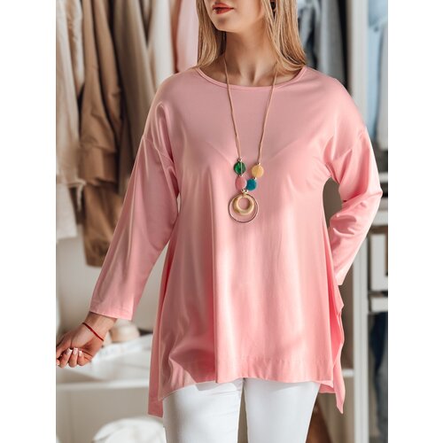 DStreet Bluzka damska one size oversize z wisiorkiem COMFILA różowa Cene