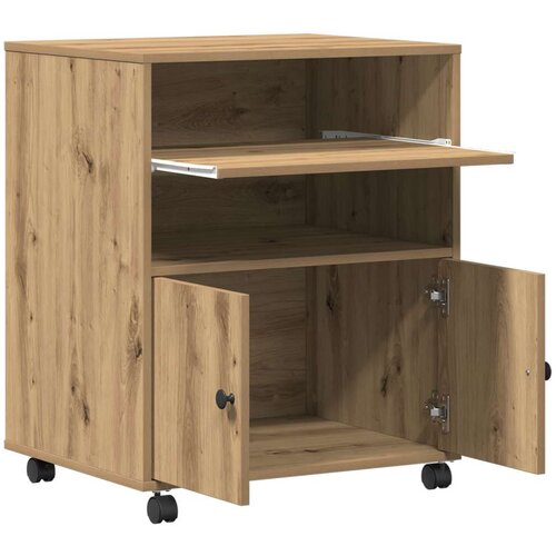 vidaXL Stol za pisač s kotačima Artisan Oak 60x48x74 cm Cijene