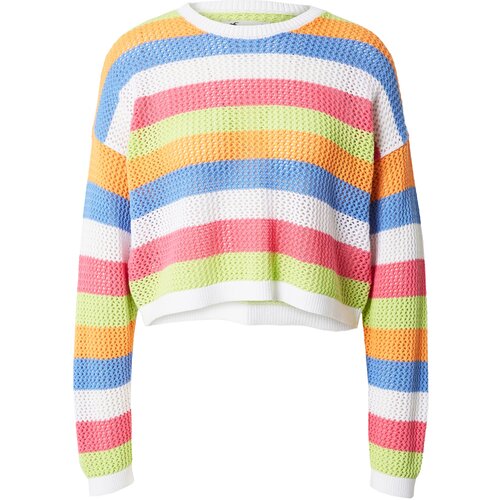Hollister Pulover svetlo zelena / oranžna / rdeča / off-bela Slike
