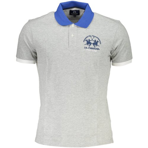 La Martina MEN&amp;amp;#39;S SHORT SLEEVE POLO GREY Slike