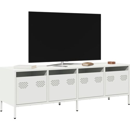 VidaXL TV ormarić bijeli 135x39x43,5 cm hladno valjani čelik Slike