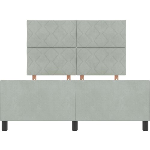 VidaXL krevet okvir svjetlosiva 140x190 cm bar&amp;scaron;un Slike